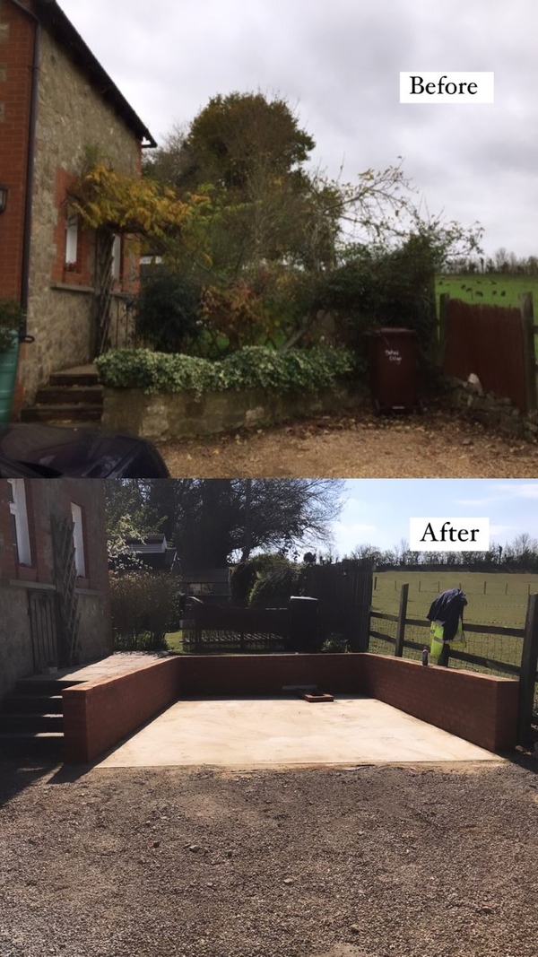Before & After of work done in west malling